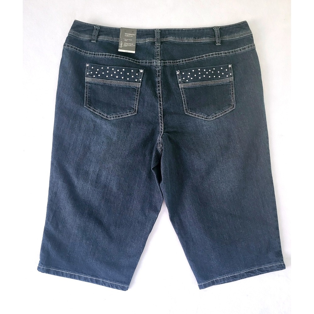 CJ Banks‎ Denim Capri Jeans Womens 18W Blue Moderately Curvy Fit NWT New - Picture 10 of 10